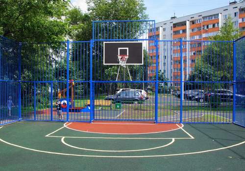 Забор Protect для баскетбольной площадки в Новочебоксарске